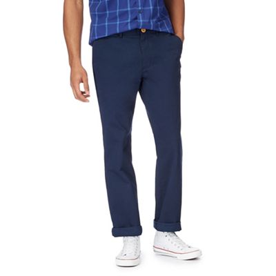 Big and tall navy chino trousers